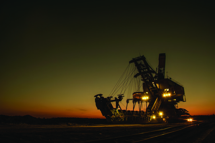 Heavy equipment at construction site