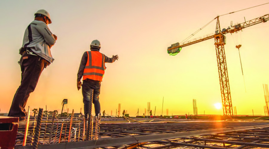 Construction workers at site